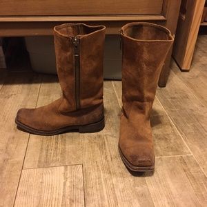 Frye Suede Mid Calf Boots Size 8